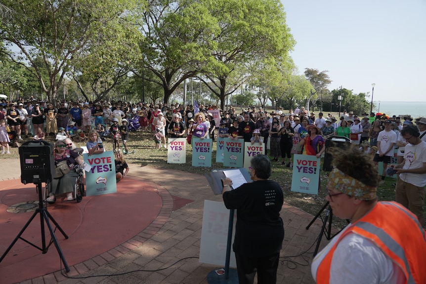 people gathered in Darwin
