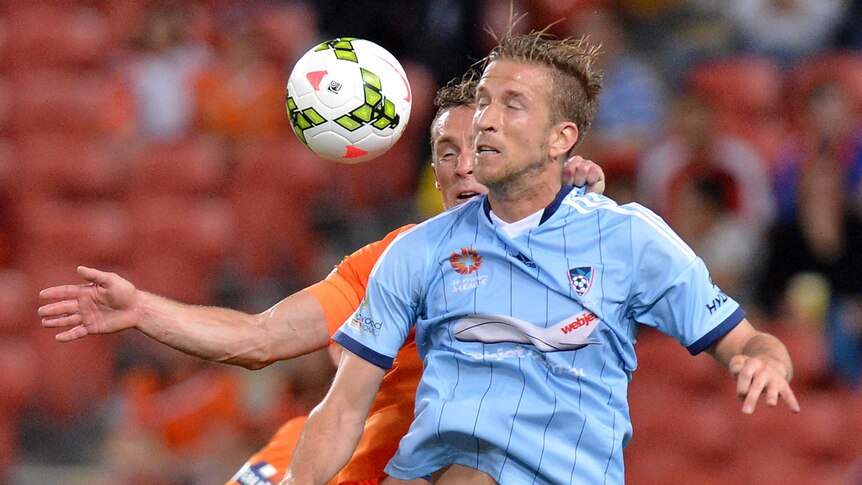 Starring role ... Marc Janko controls the ball for the Sky Blues