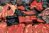 Photo of meat in butcher