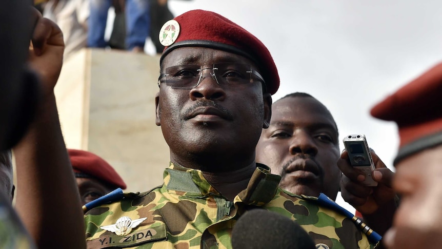 Lieutenant-Colonel Isaac Zida claims power in Burkina Faso
