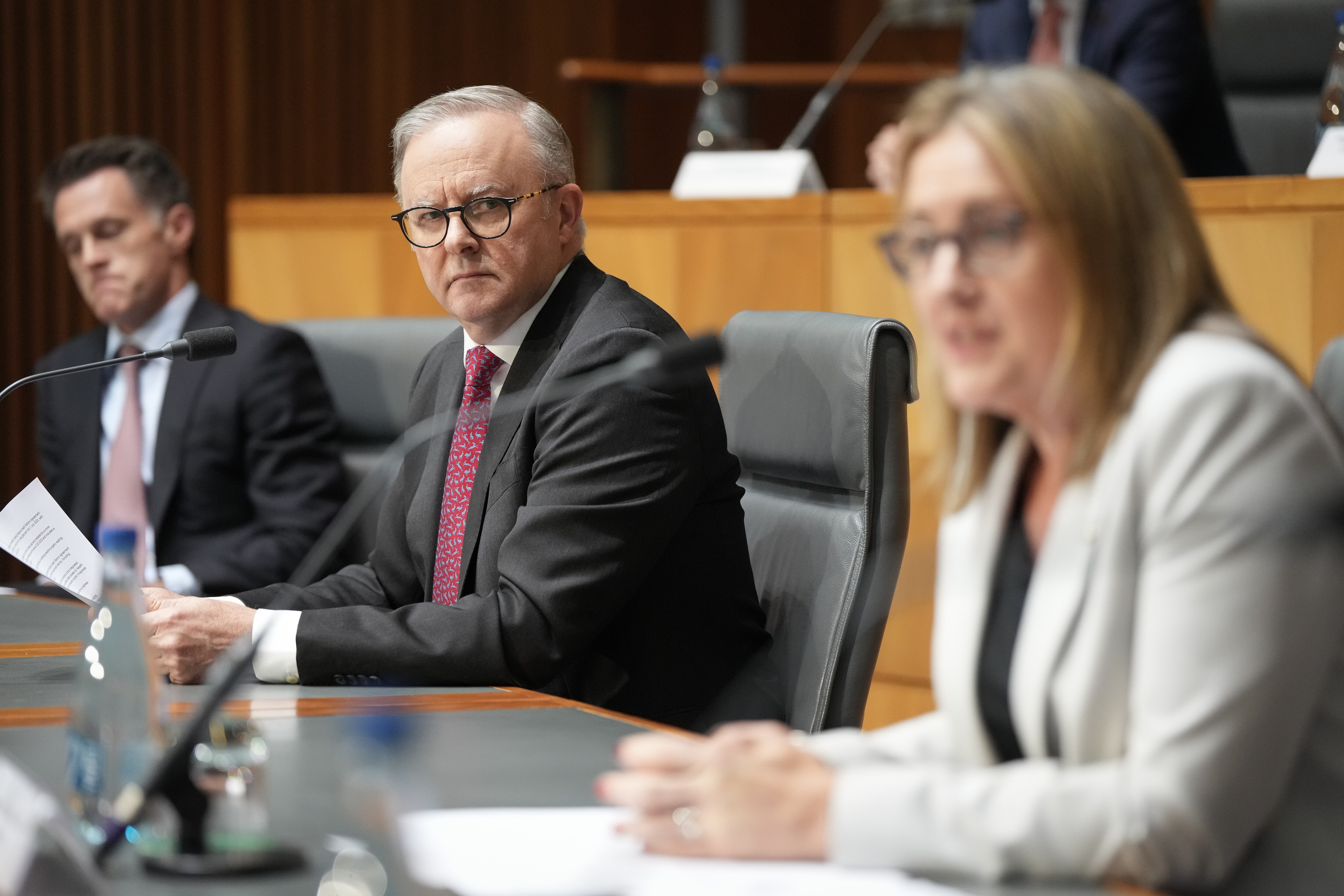 Anthony Albanese Chris Minns Jacinta Allan, prime minister in focus. 