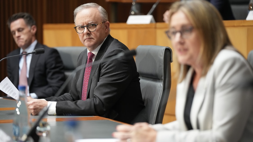 Anthony Albanese Chris Minns Jacinta Allan, prime minister in focus. 