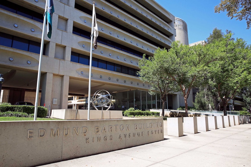 The facade of the Edmund Barton building.