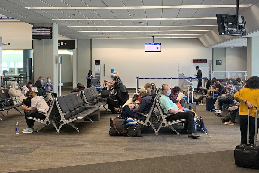 A busy terminal at San Francisco airport.