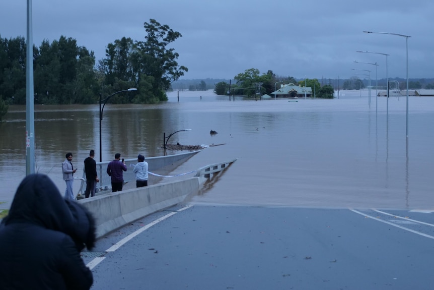 A bridge in Windsor is completely flooded during the July 2022 floods.