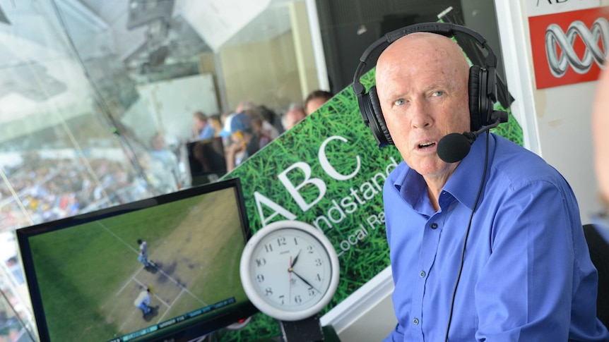 Kerry O'Keeffe in the commentary box