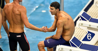 Michael Phelps slumps