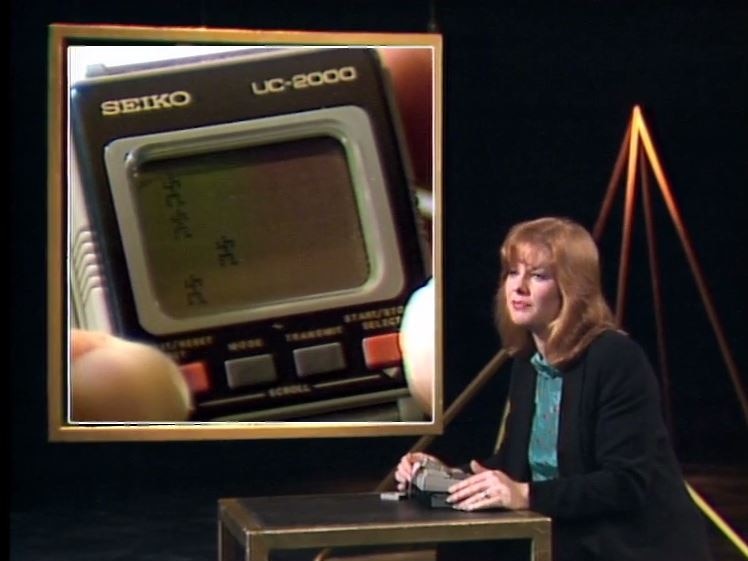 Carmel Travers introducing the first wristwatch computer