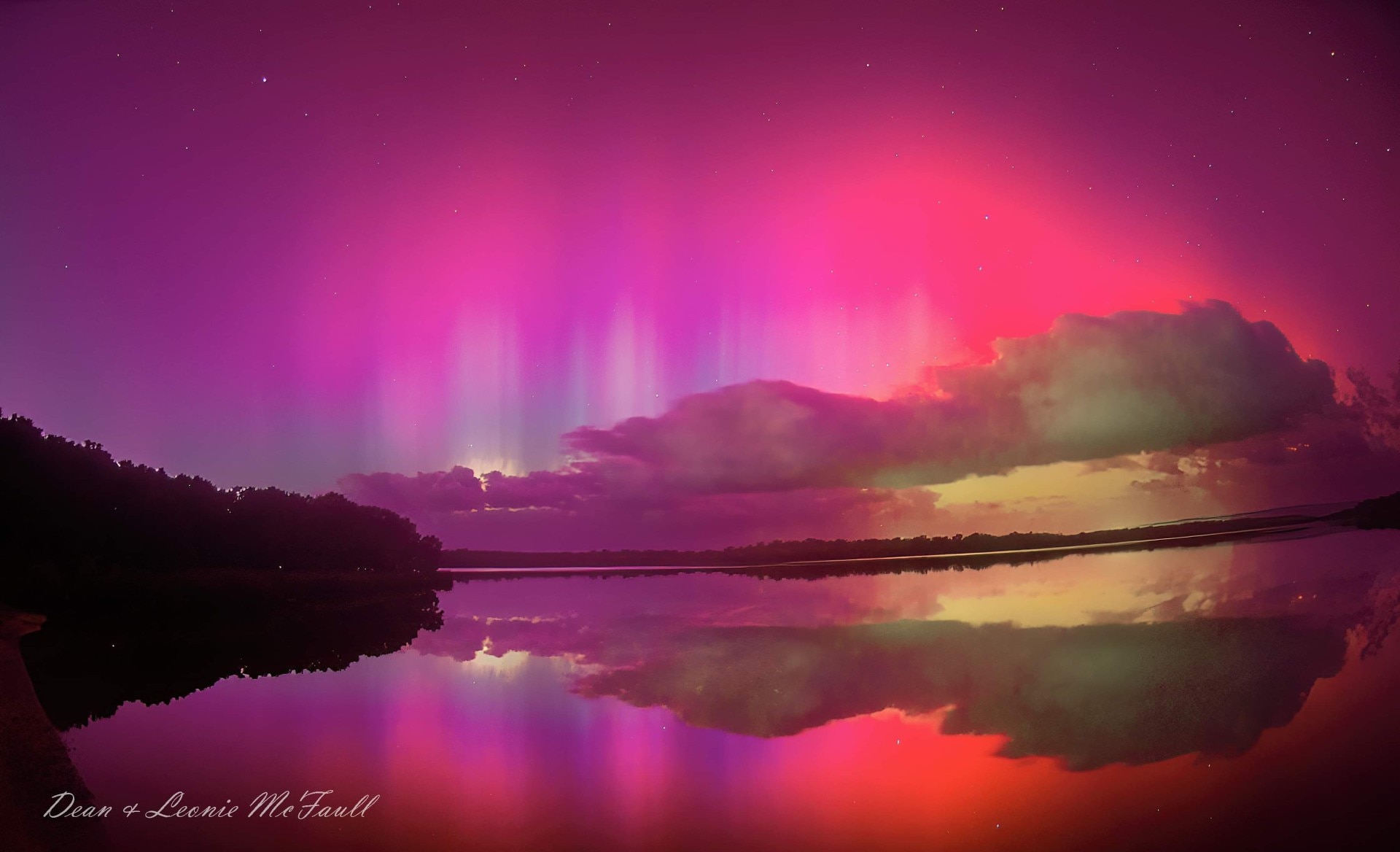 Spectacular 'Angels Wings' captured during a G5 storm in late 2024 near Molloy Island.