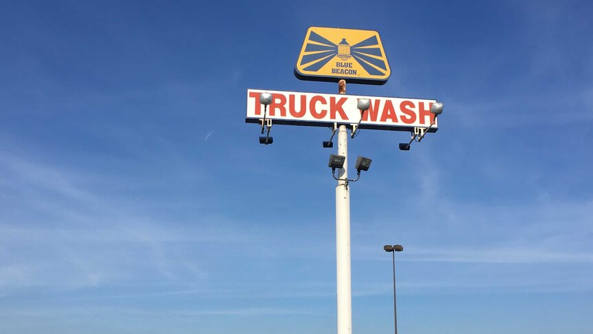 Truck wash at Beaumont Petro truckstop