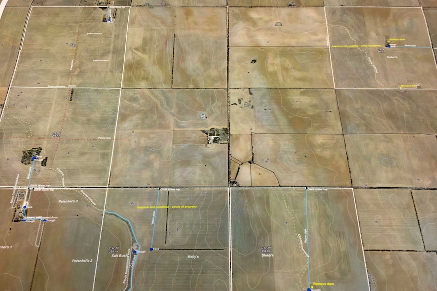 Aerial map of Victorian Mallee