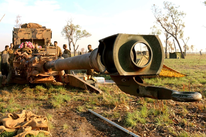 An Australian Army Howitzer M777