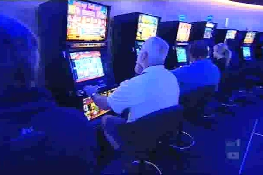 Poker machines (7pm TV News TAS)