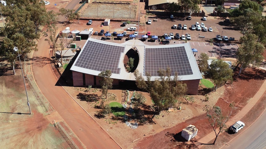 a building with solar panels