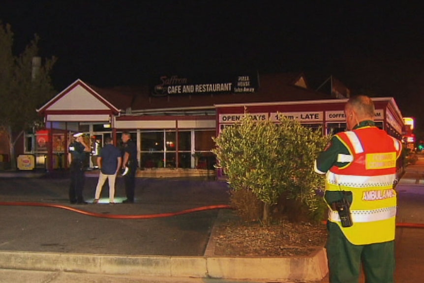 A restaurant affected by fire at Port Adelaide