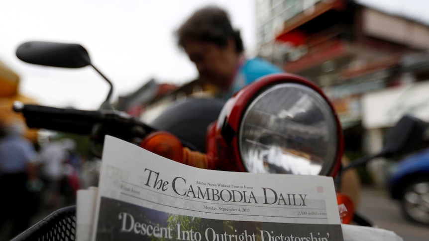 The final issue of The Cambodia Daily newspaper declared the country had descended "into outright dictatorship"