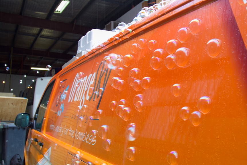 The Orange Sky Laundry van number 10 will travel down the east coast of Australia.