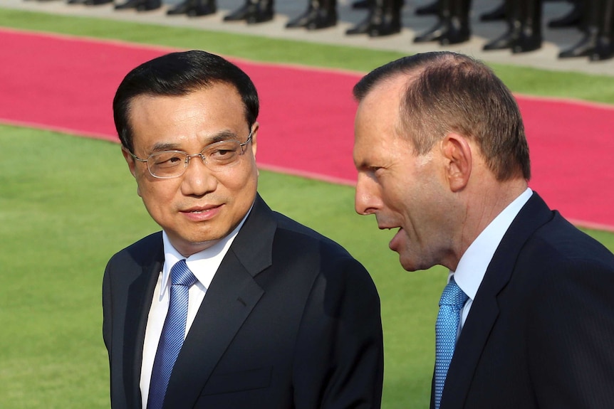 Tony Abbott and Li Keqiang