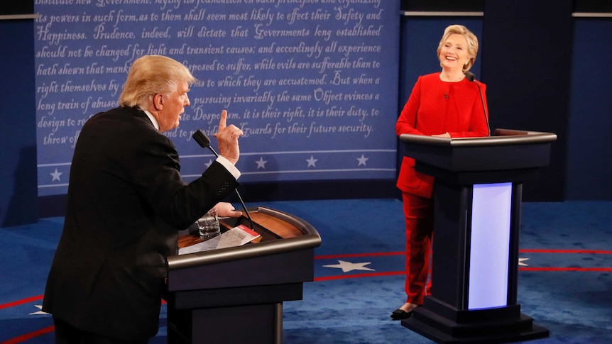 Donald Trump and Hillary Clinton trade blows in the first presidential debate (Photo: Reuters)