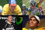Cycling doping composite, Armstrong, Landis, O'Grady and Contador