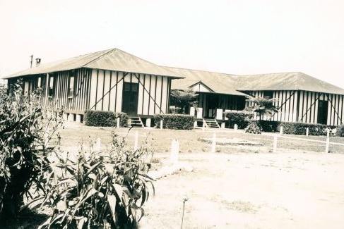 black and white photo of the exterior of the Kinchela Boys Home