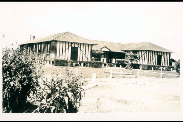 black and white photo of the exterior of the Kinchela Boys Home