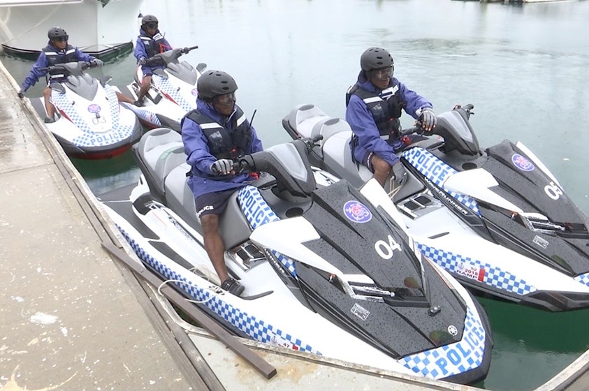PNG Police jetskis in Port Moresby.