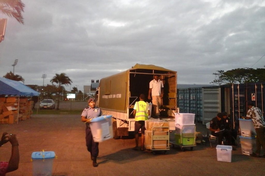 Vote counting in Fiji