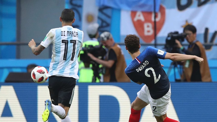Benjamin Pavard hammers a wondergoal for France against Argentina