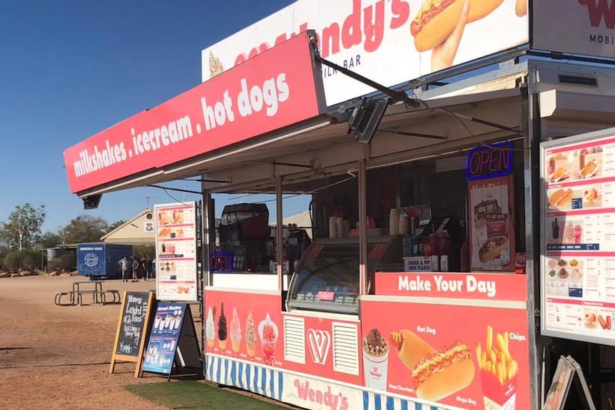 A food van with Wendy's On Wheels logos