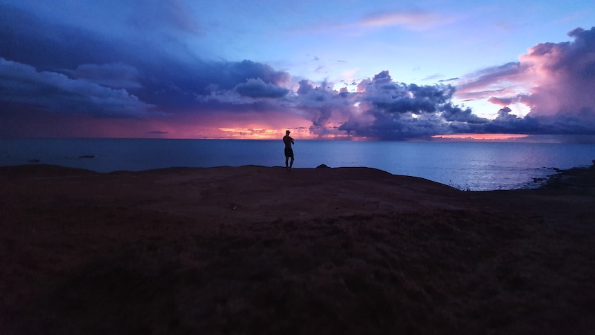 Storm clouds at sunset from Gantheaume Point in Broome