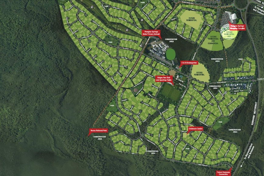 Map of Peregian Springs Ridges, Sunshine Coast