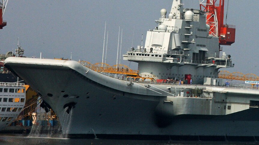 The 300-metre long vessel is a refitted former Soviet carrier.