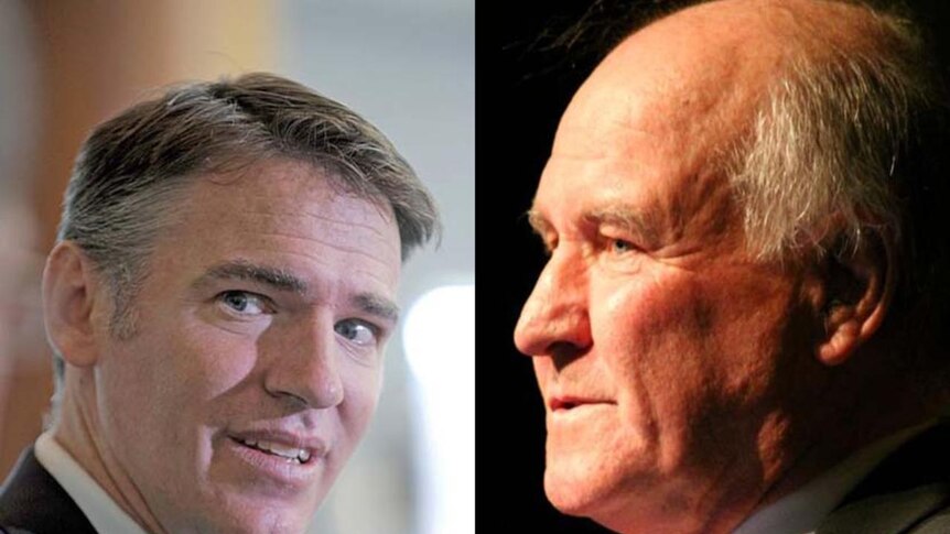 Composite image of Rob Oakeshott and Tony Windsor. Added March 28, 2011.