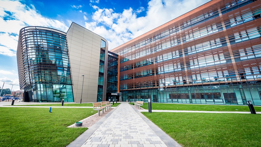University buildings and grounds at De Montfort University UK