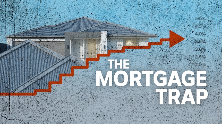 A house with a line graph showing how the cash rate h