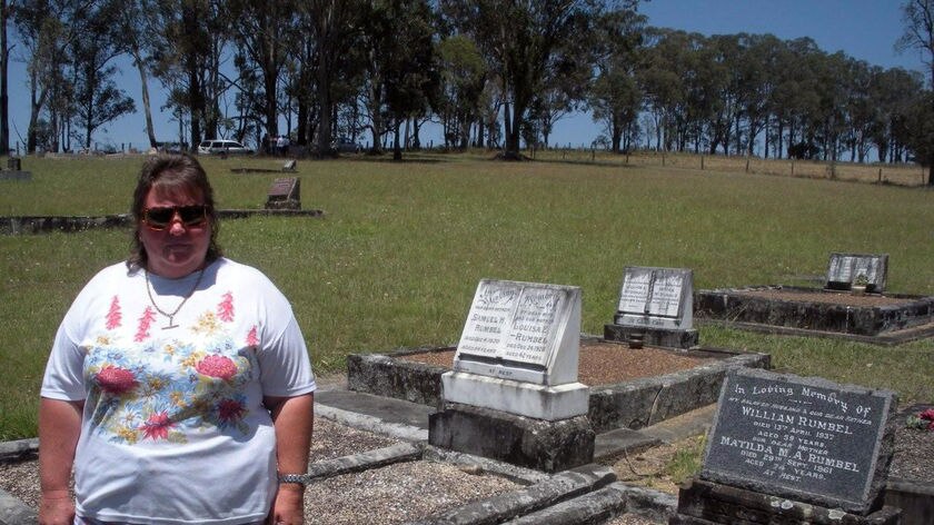 Patty Middlebrook at the Quart Pot Cemetery which would be flooded.