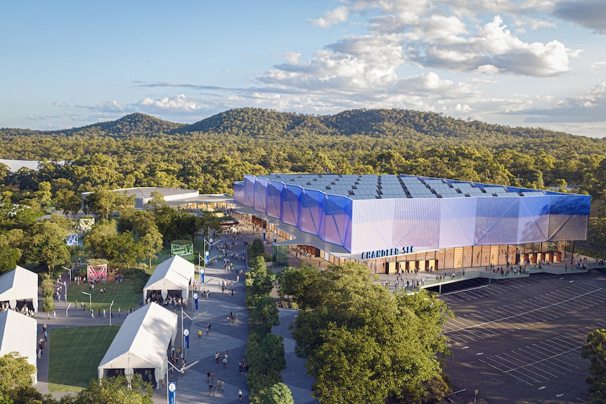 An aerial shot of the Chandler Indoor Sports Centre