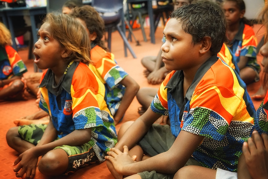 Children learn Ngandi in class run by Ngukurr Language Centre.