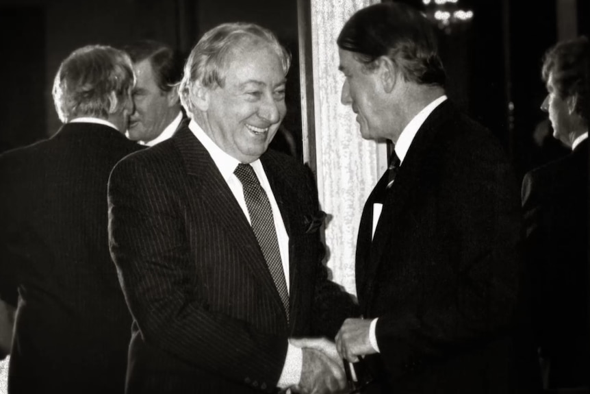 Two men shaking hands