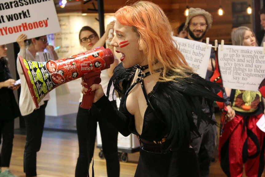 Honey Birdette protest