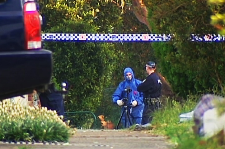 Forensic police at Lakemba after stabbing death