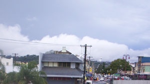 Floodwaters in the Lismore city centre