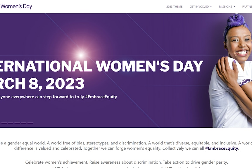 International Womens Day website screenshot