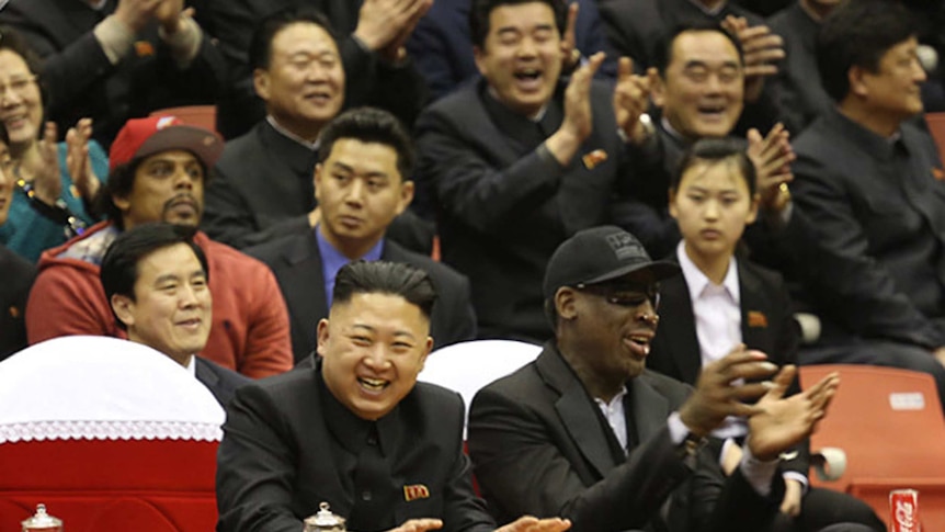 Dennis Rodman with Kim Jong-un