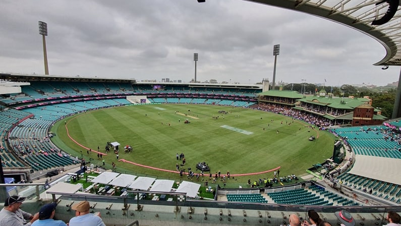 Fans take their seat at the SCG amid overcast conditions