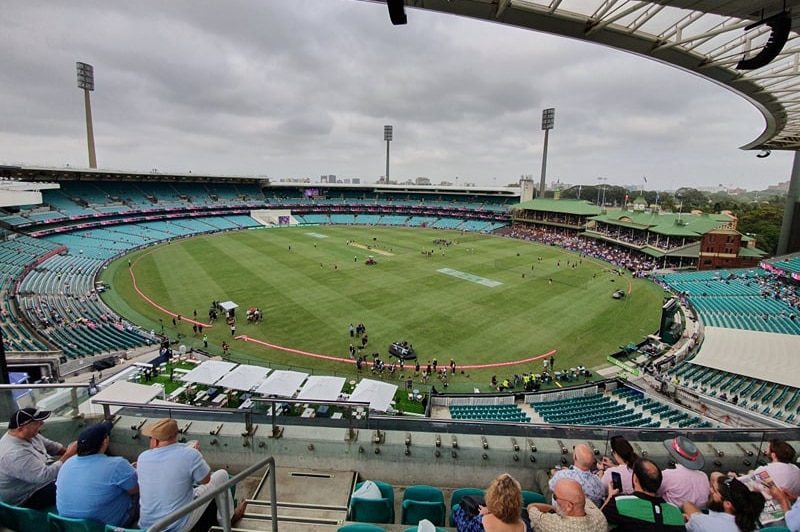 Fans take their seat at the SCG amid overcast conditions