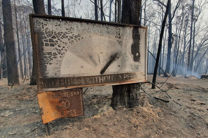 a burnt out fire sign