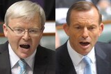 Prime Minister Kevin Rudd (left) and Opposition Leader Tony Abbott