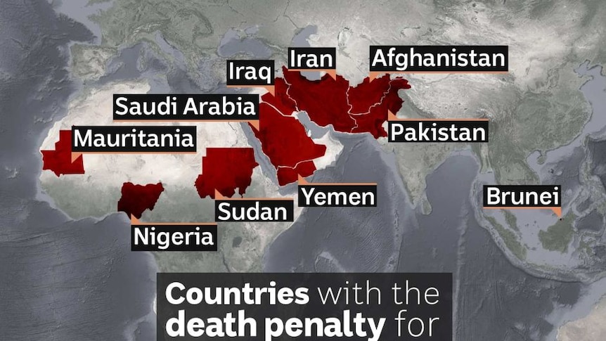 Sepuluh negara memberlakukan hukuman mati bagi LGBT, tapi hanya beberapa yang mempraktekkan hukuman itu.